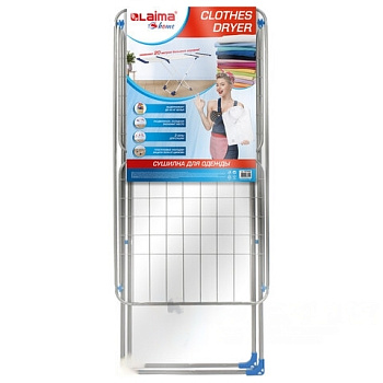 Сушилка напольная для белья раскладная, 3 сушильные зоны, 20 метров, LAIMA HOME, 607808