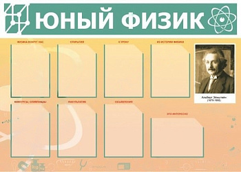 Стенд Юный физик, 1,4х1 м