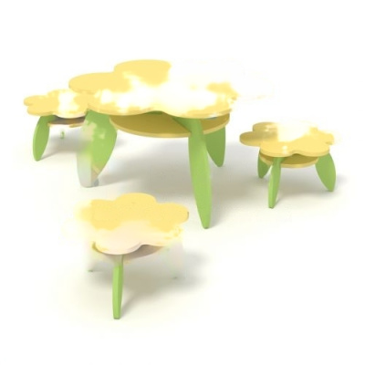 Комплект игровой мебели Кувшинка (стол, 3 табурета)
