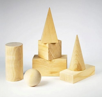 Комплект геометрических тел, дерево (7 шт.)