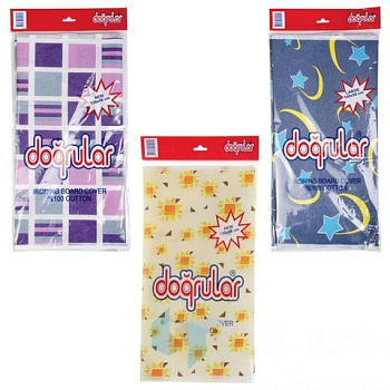 Чехол для гладильной доски УНИВЕРСАЛЬНЫЙ, 140х52 см, БОЛЬШОЙ, цвет ассорти, Тефлон, DOGRULAR, UAB54003