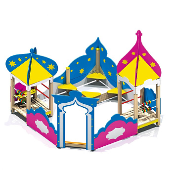 Песочный дворик Восточная сказка  3800х3760 мм, h 3600 мм