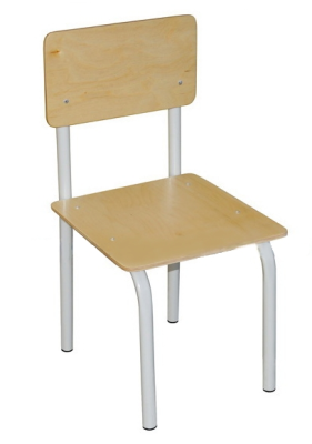 Стул детский на металлокаркасе нерегулируемый, фанера