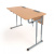 Стол ученический Стандарт 2-местный регулируемый с регулируемым наклоном столешницы (ЛДСП) закр.