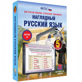 Пособие для интерактивной доски Наглядный русский язык. 5 класс