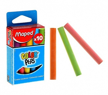 Мелки для доски (цветные), 10 шт.