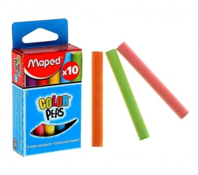 Мелки для доски (цветные), 10 шт.