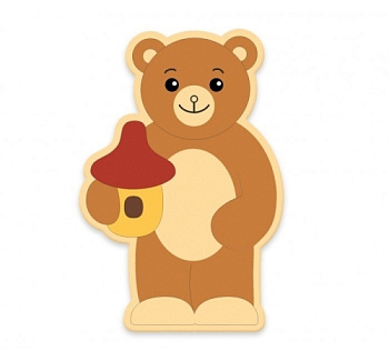 Настенная декорация Мишка с домиком