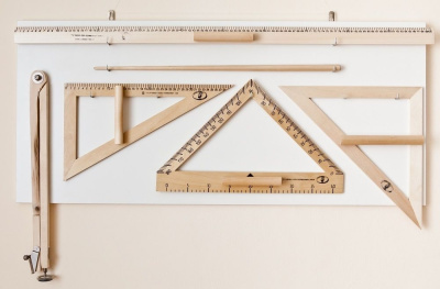 Набор чертежных инструментов для школьной доски