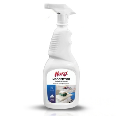 Антисептик для рук и поверхностей спиртосодержащий (65%) с распылителем 750мл НИКА Изосептик, дезинфицирующий, жидкость