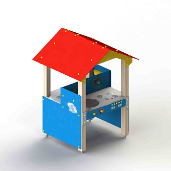 Игровой уличный модуль Кухня-мастерская двухсторонняя  №2 крытая