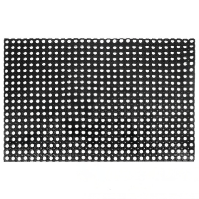 Коврик входной резиновый крупноячеистый грязезащитный, 80х120 см, толщина 16 мм, черный, VORTEX, 20003