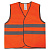 Жилет сигнальный ГОСТ, 2 светоотражающие полосы, ОРАНЖЕВЫЙ, XL (52-54), ПЛОТНЫЙ, ГРАНДМАСТЕР, 610831