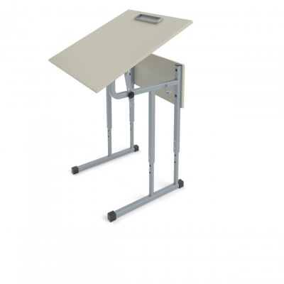 Стол ученический Стандарт 1-местный регулируемый с регулируемым наклоном столешницы (ЛДСП) прям.