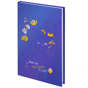 Блокнот А5 (134х206 мм), 80 л., твёрдый, клетка, BRAUBERG KIDS, "Радужные котики", 114417