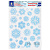 Украшение для окон и стекла ЗОЛОТАЯ СКАЗКА "Голубые снежинки 4", 30х38 см, ПВХ, 591198
