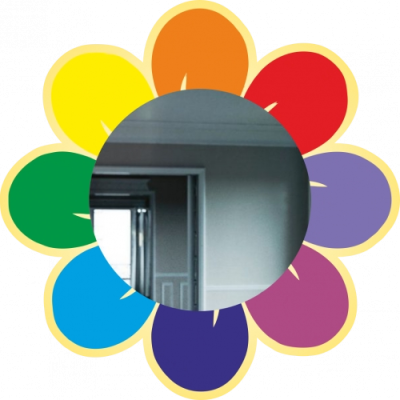 Зеркало детское Цветочек, 900х900 мм