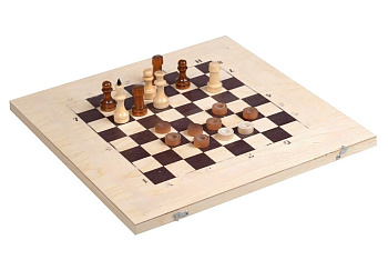 Игра два в одном (шашки, шахматы)