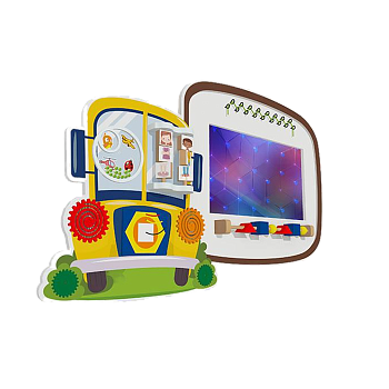 Детский интерактивный комплекс с бизибордом Автобус