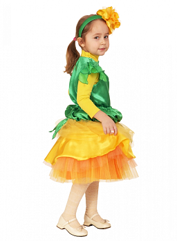 Детский карнавальный костюм для девочки Одуванчик (рост от 104 до 116 см)