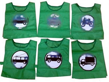 Набор детских жилетов Транспорт (6 шт.)