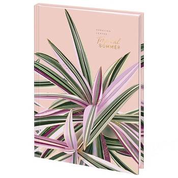 Ежедневник недатированный А5 (145х215 мм), ламинированная обложка с фольгой, 128 л., STAFF, "Tropical", 113520