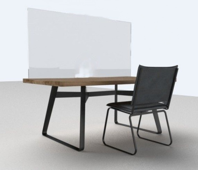 Защитный экран с выемкой из оргстекла