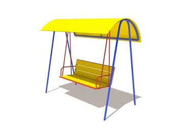 Качели-скамья с навесом