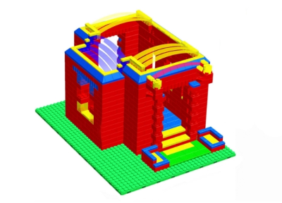 Готовое решение конструктор большой Дворец-1, 105х143х190 см