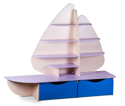 Стеллаж для игрушек и пособий Парусник, 1790х500х1500 мм