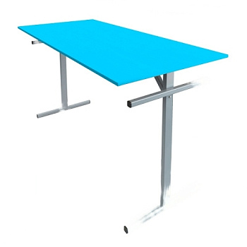 Стол обеденный с подвесами, пластиковая столешница