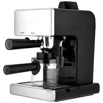 Кофеварка рожковая BRAYER BR1103, 950Вт, объем 1,2л, 4 бар, ручной капучинатор, серебро