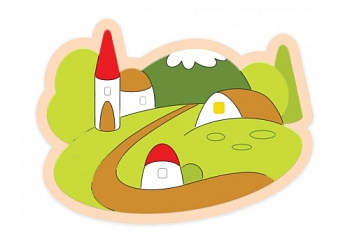 Настенная декорация Деревня на холме