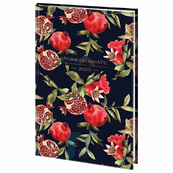 Ежедневник датированный на 2023 (145х215 мм), А5, STAFF, ламинированная обложка, "Pomegranate", 114196