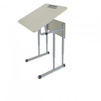 Стол ученический Стандарт 1-местный регулируемый с регулируемым наклоном столешницы (ЛДСП) закр.