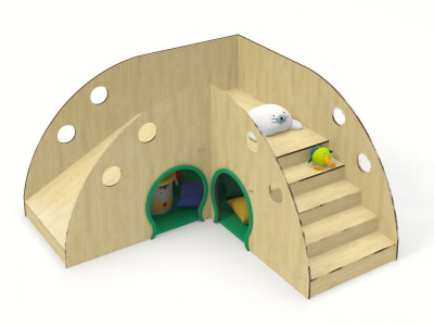 Горка модульная для детей из 4-х игровых секций