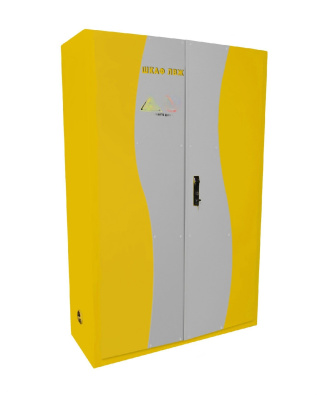 Шкаф для хранения химических реактивов огнеупорный ЛВЖ, 1670х1090х450 мм (огнестойкость 10 мин)