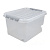 Ящик - контейнер 36л с КРЫШКОЙ НА ЗАЩЕЛКАХ "ПРОФИ" 29х50х39см штабелируемый ПРОЧНЫЙ п, 437950000