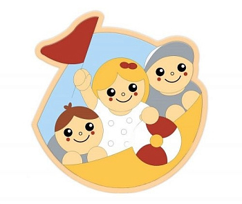 Настенная декорация Дети в лодке