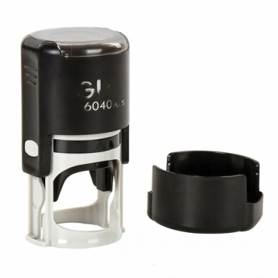 Печать самонаборная 1 круг, оттиск D=40 мм синий, GRM 46040, крышка, КАССА В КОМПЛЕКТЕ, 111000000