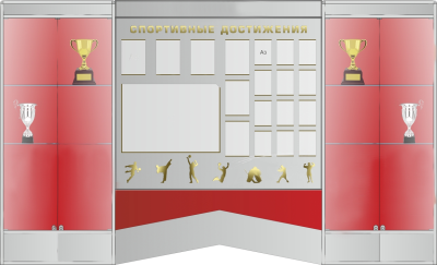 Витрины для кубков со стендом Спортивные достижения