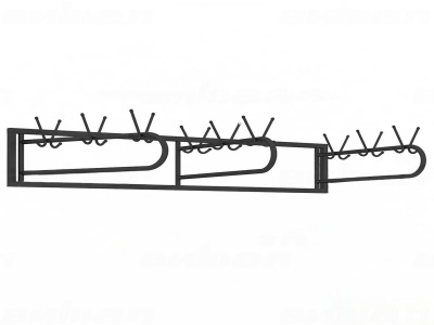 Вешалка настенная, 18 крючков