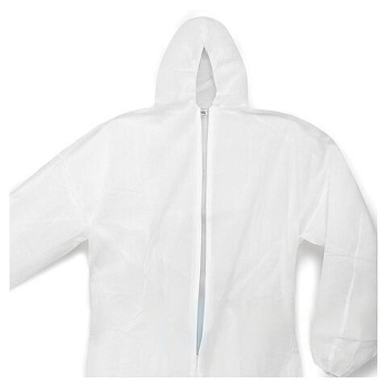 Комбинезон одноразовый с капюшоном Каспер-классик, плотность 30 г/м2, материал спанбонд, размер XXXL (60-62), белый