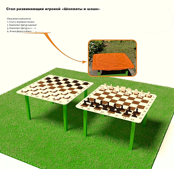 Стол развивающий игровой Шахматы и шашки