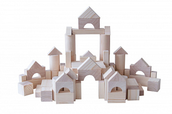 Настольный конструктор из дерева Строитель-С75 (75 деталей)