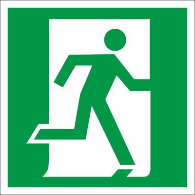 Знак эвакуации "Вход здесь (правосторонний)" 0,15х0,15