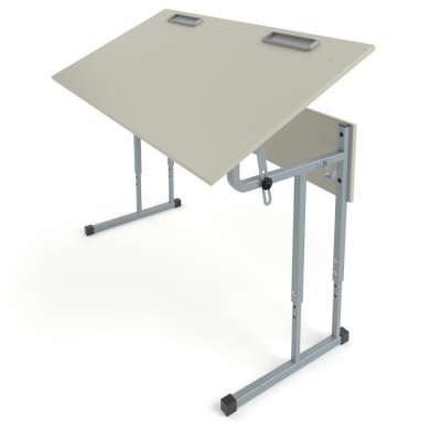 Стол ученический Стандарт 2-местный регулируемый с регулируемым наклоном столешницы (ЛДСП) прям.