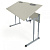Стол ученический Стандарт 2-местный регулируемый с регулируемым наклоном столешницы (ЛДСП) прям.