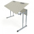 Стол ученический Стандарт 2-местный регулируемый с регулируемым наклоном столешницы (ЛДСП) прям.