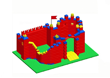 Готовое решение конструктор большой Замок-3, 120х233х158 см